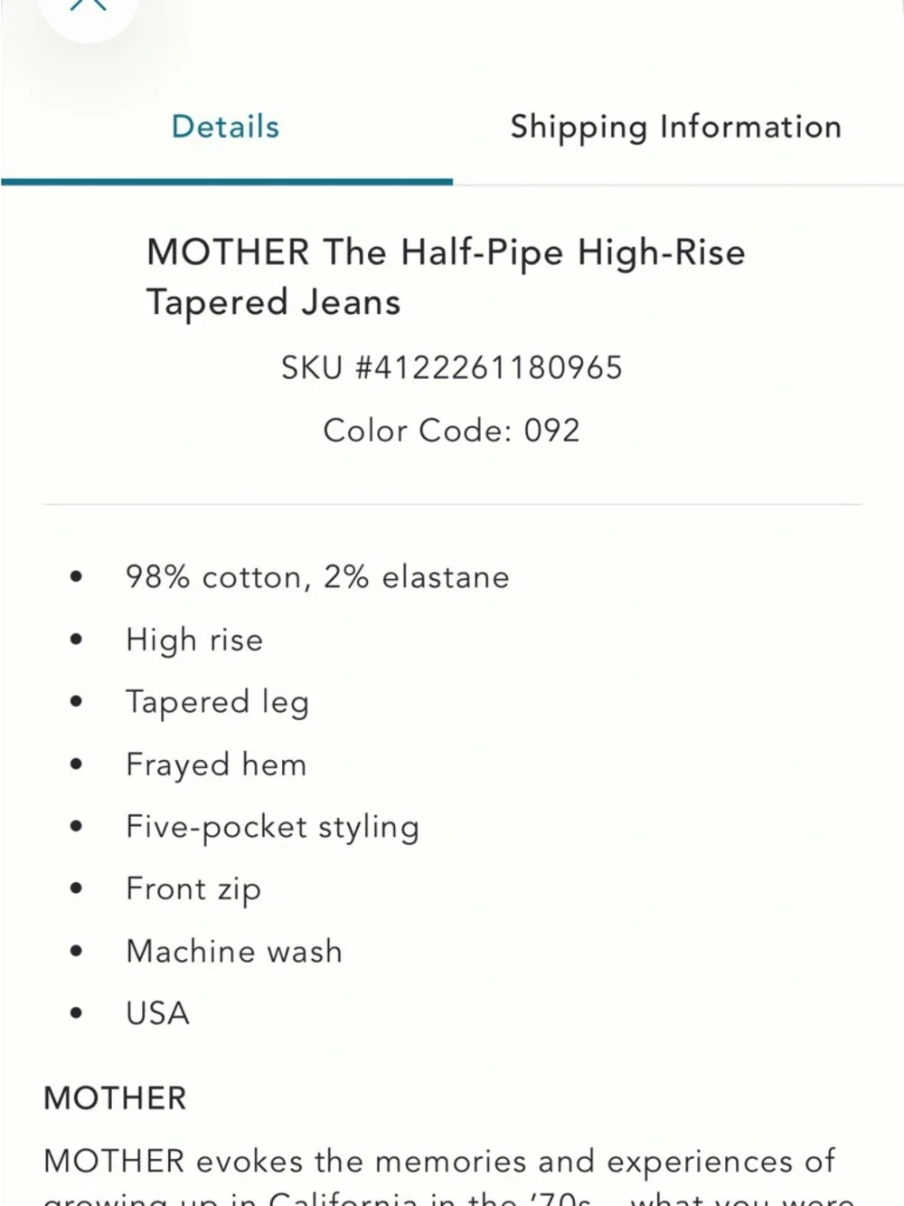 MOTHER Light Blue High-Rise Cropped Wide-Leg Jeans - Picture 3 of 6